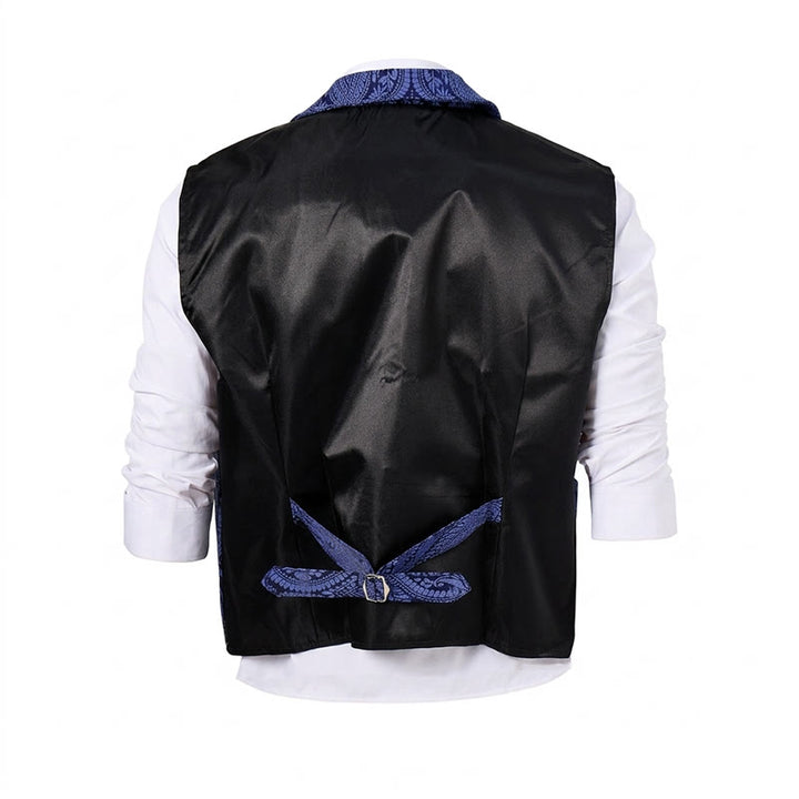 Viktorianische Herren-Anzugweste aus Chenille mit floralem Jacquard-Muster im Gothic-Stil - image 11