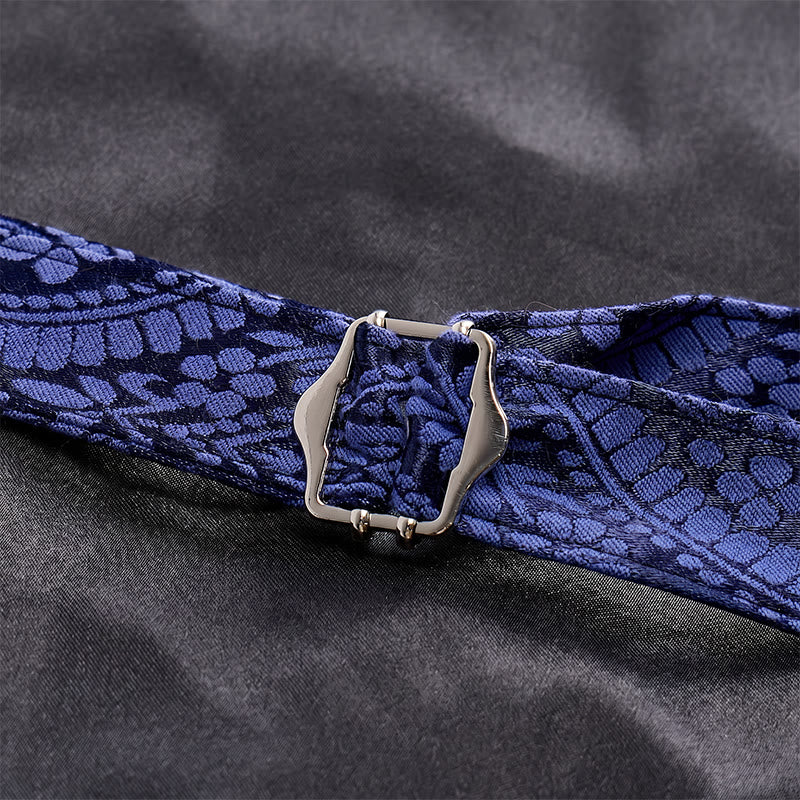 Viktorianische Herren-Anzugweste aus Chenille mit floralem Jacquard-Muster im Gothic-Stil - image 9