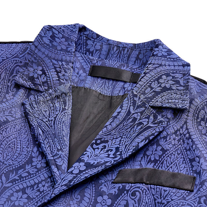 Viktorianische Herren-Anzugweste aus Chenille mit floralem Jacquard-Muster im Gothic-Stil - image 6