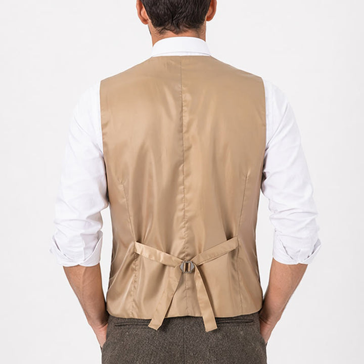 2-teiliges Herren-Anzugset in rustikalem Khaki mit passender Fliege und Paisley-Muster - image 2