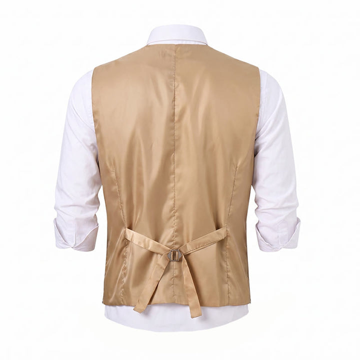 2-teiliges Herren-Anzugset in rustikalem Khaki mit passender Fliege und Paisley-Muster - image 11
