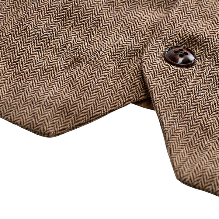 2-teiliges Herren-Anzugset in rustikalem Khaki mit passender Fliege und Paisley-Muster - image 8