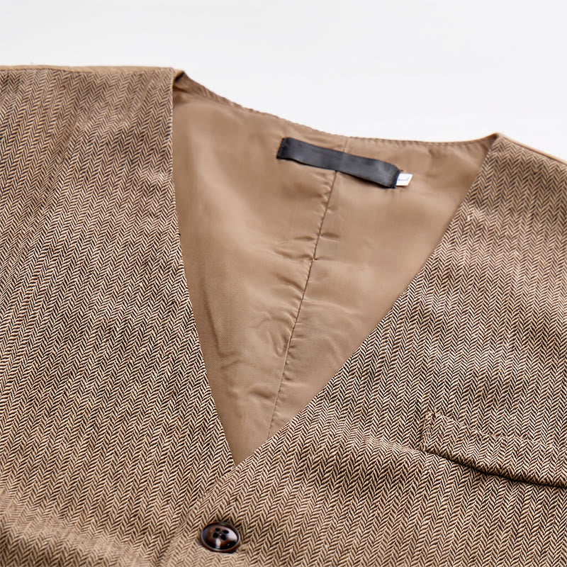 2-teiliges Herren-Anzugset in rustikalem Khaki mit passender Fliege und Paisley-Muster - image 5