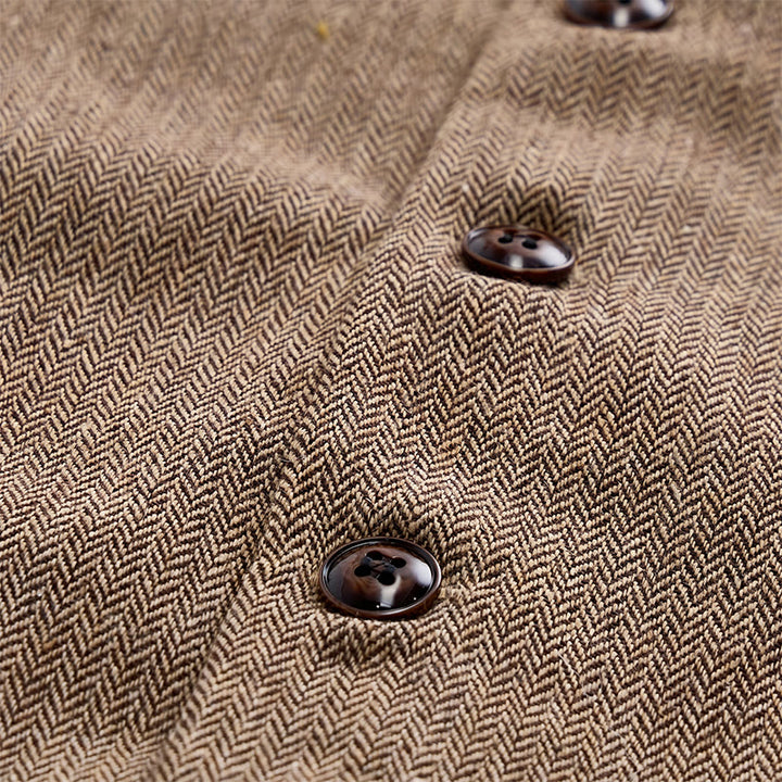 2-teiliges Herren-Anzugset in rustikalem Khaki mit passender Fliege und Paisley-Muster - image 6