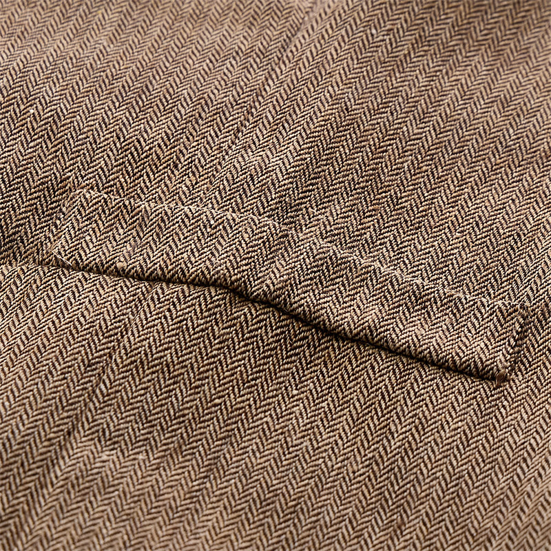 2-teiliges Herren-Anzugset in rustikalem Khaki mit passender Fliege und Paisley-Muster - image 7