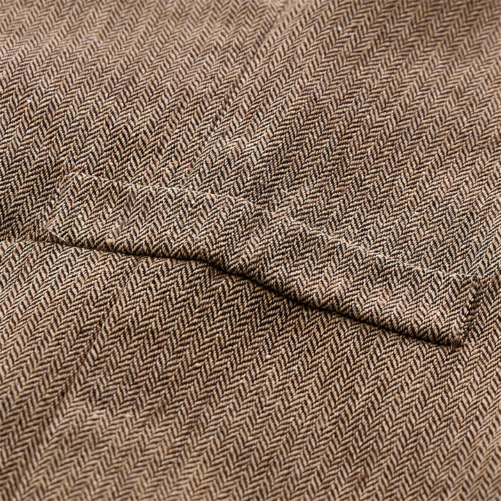 2-teiliges Herren-Anzugset in rustikalem Khaki mit passender Fliege und Paisley-Muster - image 7