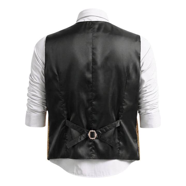 Herren-Anzugweste im urbanen, zweifarbigen Lagenlook mit angedeutetem Lagenmuster - image 11