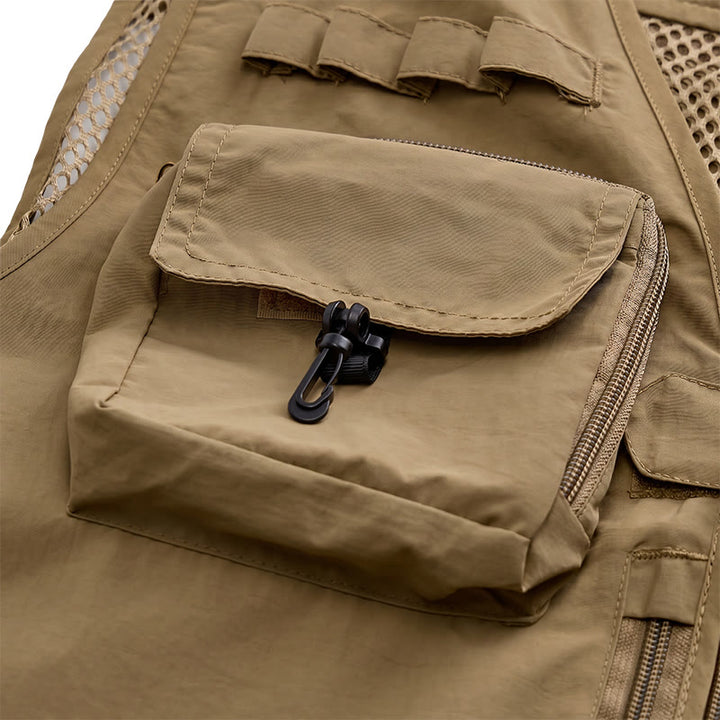 Leichte, mit mehreren Taschen ausgestattete und mit Netzgewebe gefütterte Angelweste - image 8