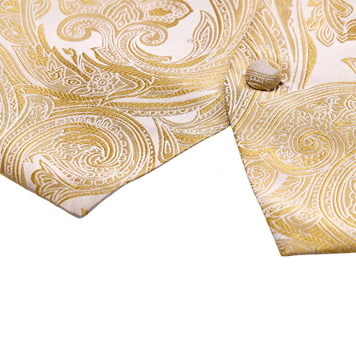 Herren-Weste im Vintage-Paisley-Jacquard-Muster, formelle Anzugweste - image 11