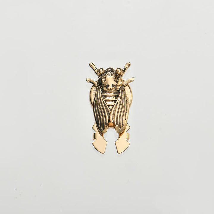 1 Paar Entomologen-Zikaden-Druckknopf-Hemdknopf-Abdeckungen - Gold - Stil Nr. 1 - image 1