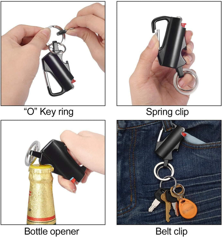 3-in-1 EDC-Schlüsselanhänger mit Werkzeug, Karabiner und Feuerzeugetui - image 2