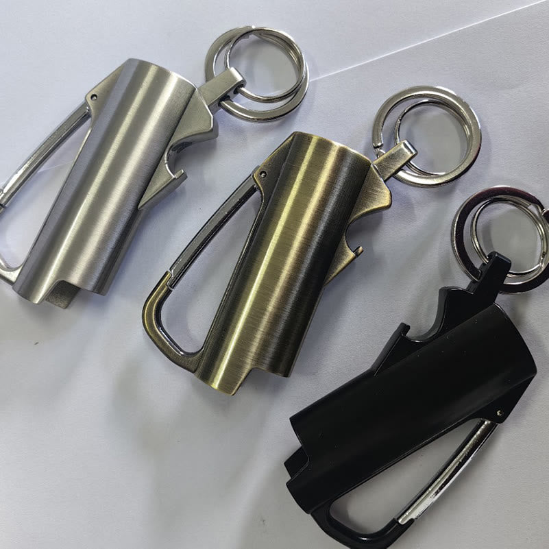 3-in-1 EDC-Schlüsselanhänger mit Werkzeug, Karabiner und Feuerzeugetui - image 3