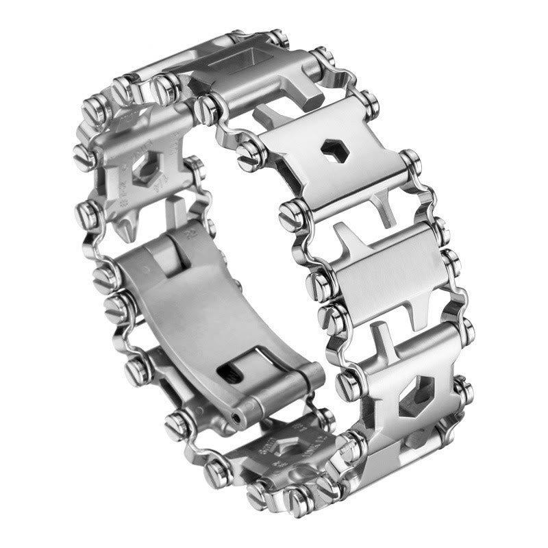 29-in-1 Tragbares taktisches Werkzeugarmband mit Schraubenschlüssel-Set - Armband - Silber - image 0