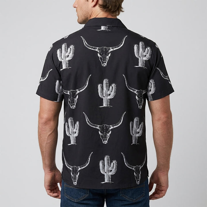 Hemd mit auffälligem Western-Motiv: Grafik mit Kaktus und Longhorn - image 2