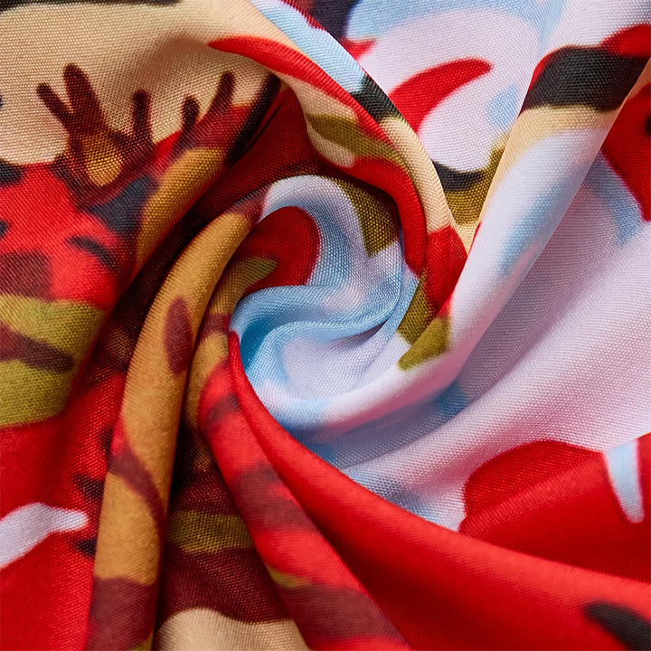 Rotes Wildwest-Wüsten-Cowboy- und Kaktus-Kunstdruck-Shirt - image 5