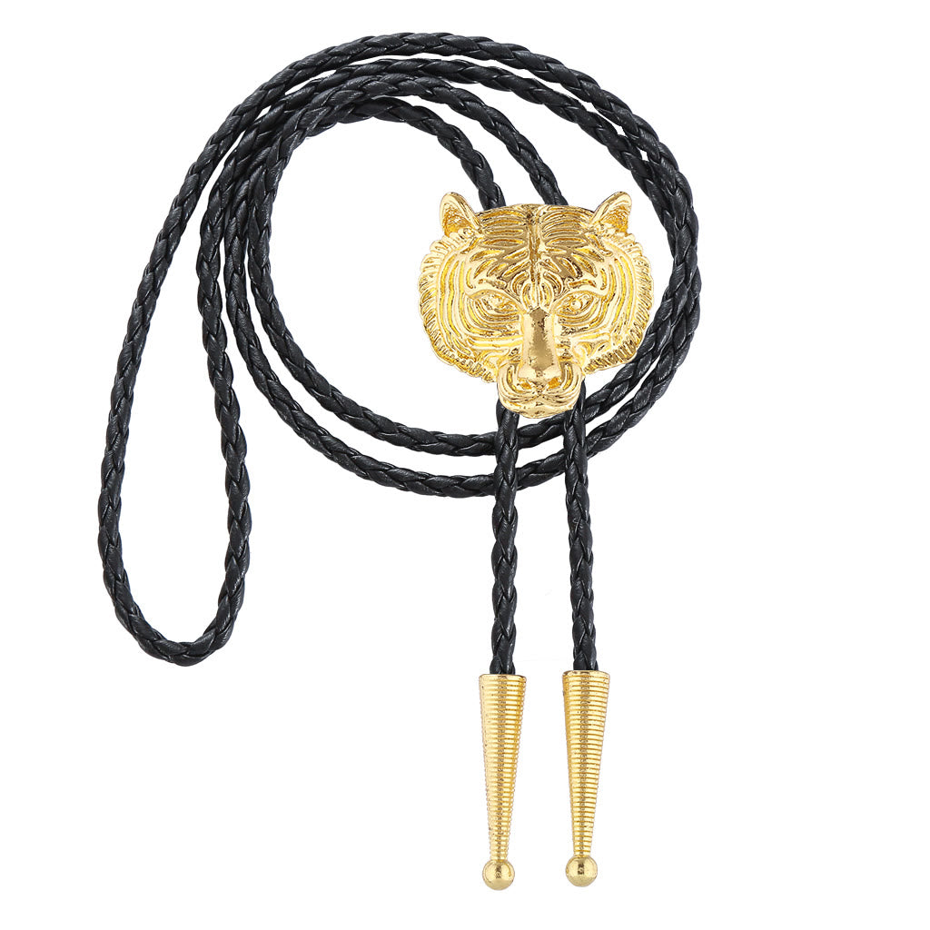 Bolotie aus Metall im Western-Retro-Stil mit Tigerkopf - image 10