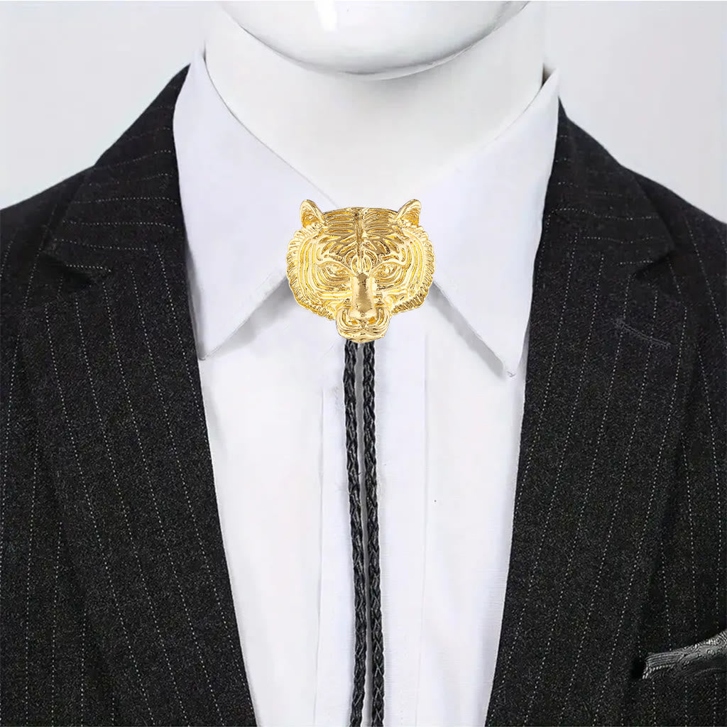 Bolotie aus Metall im Western-Retro-Stil mit Tigerkopf - image 7