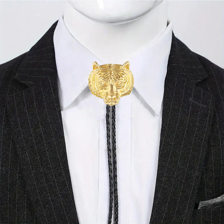 Bolotie aus Metall im Western-Retro-Stil mit Tigerkopf - image 7