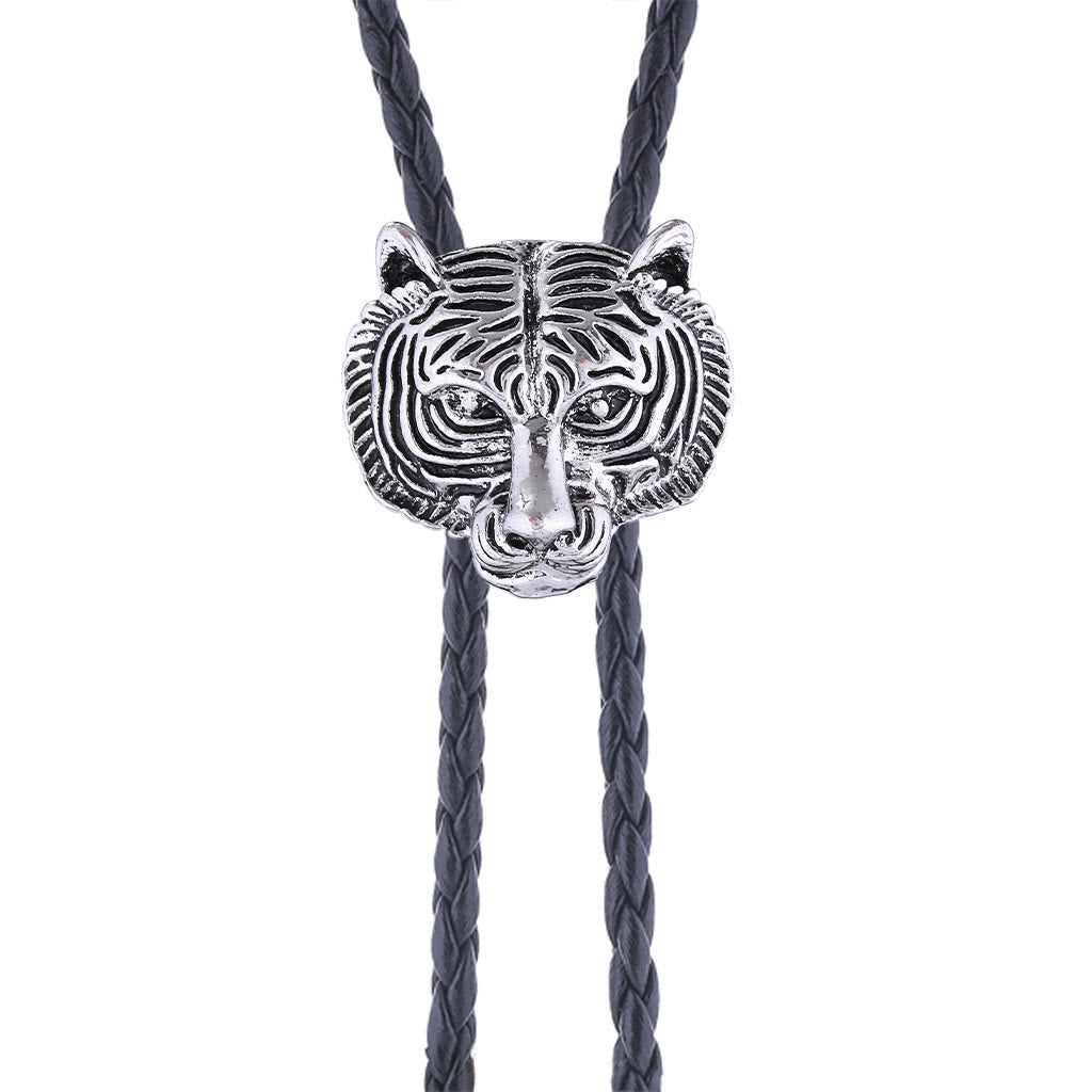 Bolotie aus Metall im Western-Retro-Stil mit Tigerkopf - image 3