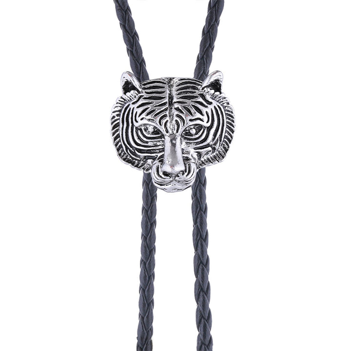 Bolotie aus Metall im Western-Retro-Stil mit Tigerkopf - image 3