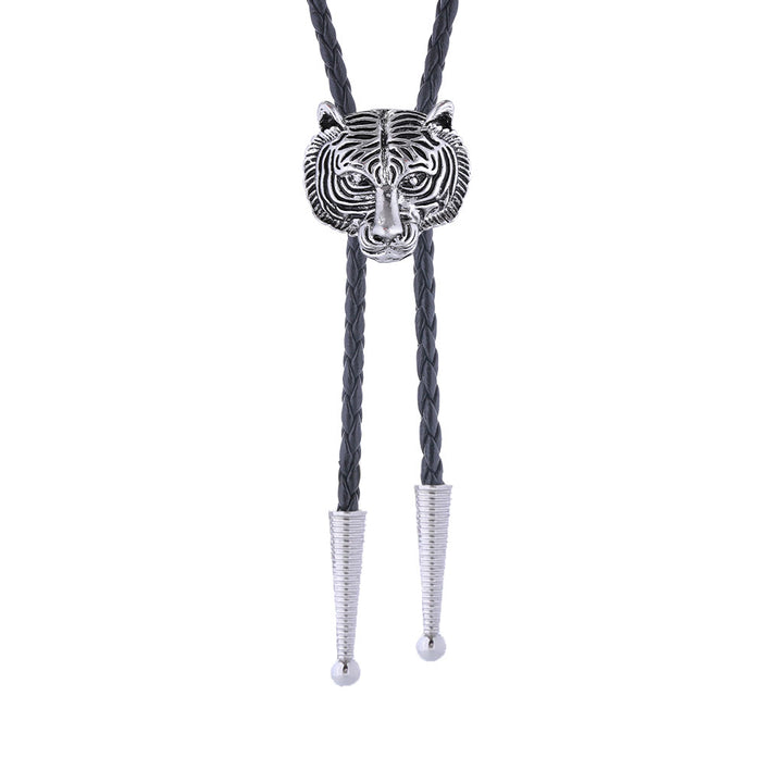 Bolotie aus Metall im Western-Retro-Stil mit Tigerkopf - image 4