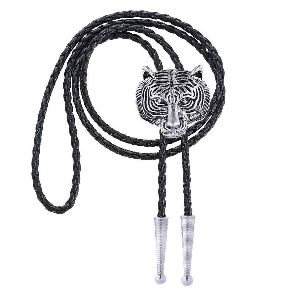 Bolotie aus Metall im Western-Retro-Stil mit Tigerkopf - image 5
