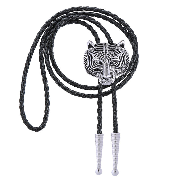 Bolotie aus Metall im Western-Retro-Stil mit Tigerkopf - image 5