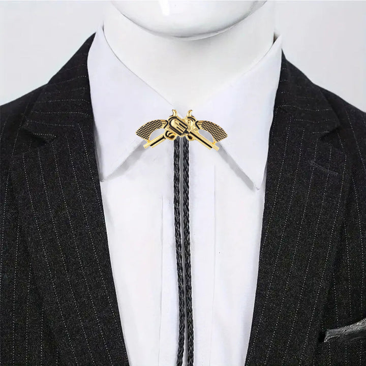 Western-Retro-Bolo-Krawatte mit gekreuzter Pistole - image 2
