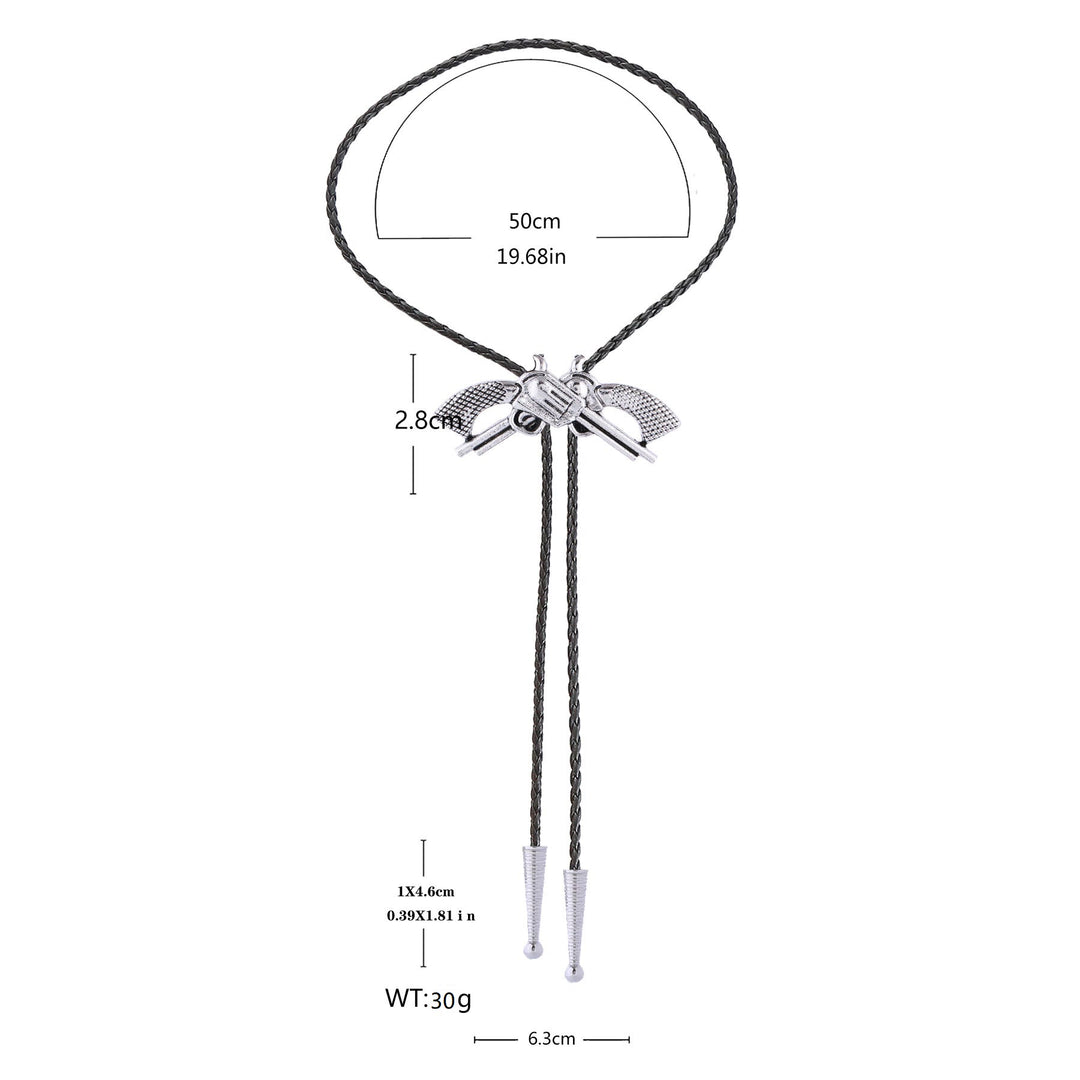Western-Retro-Bolo-Krawatte mit gekreuzter Pistole - image 11