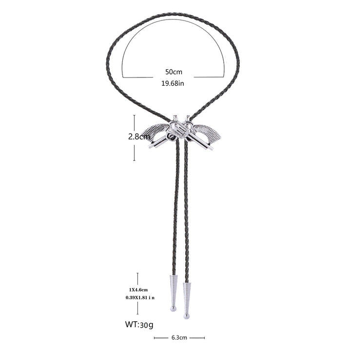 Western-Retro-Bolo-Krawatte mit gekreuzter Pistole - image 11