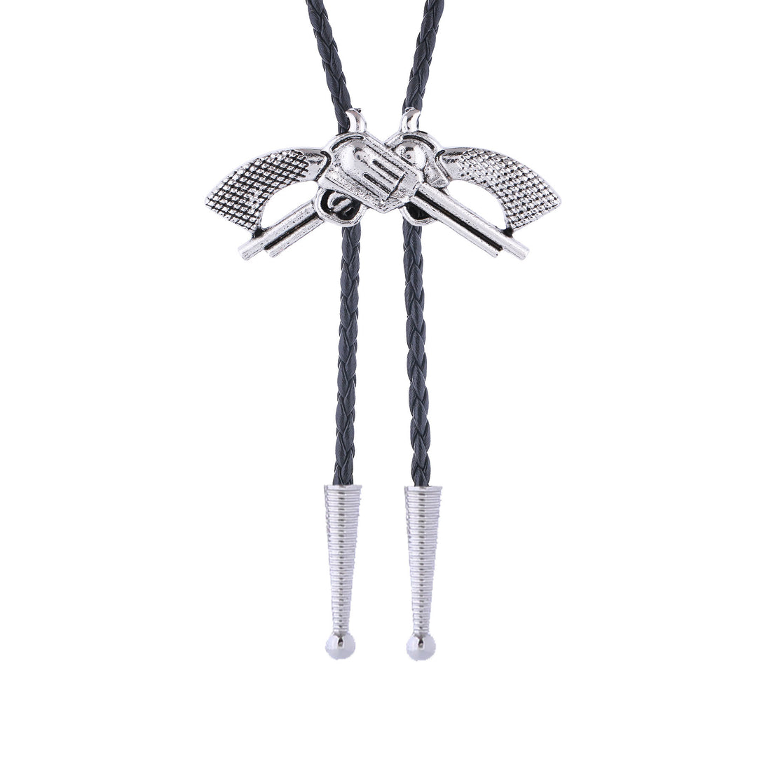 Western-Retro-Bolo-Krawatte mit gekreuzter Pistole - image 9
