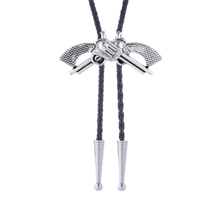 Western-Retro-Bolo-Krawatte mit gekreuzter Pistole - image 9