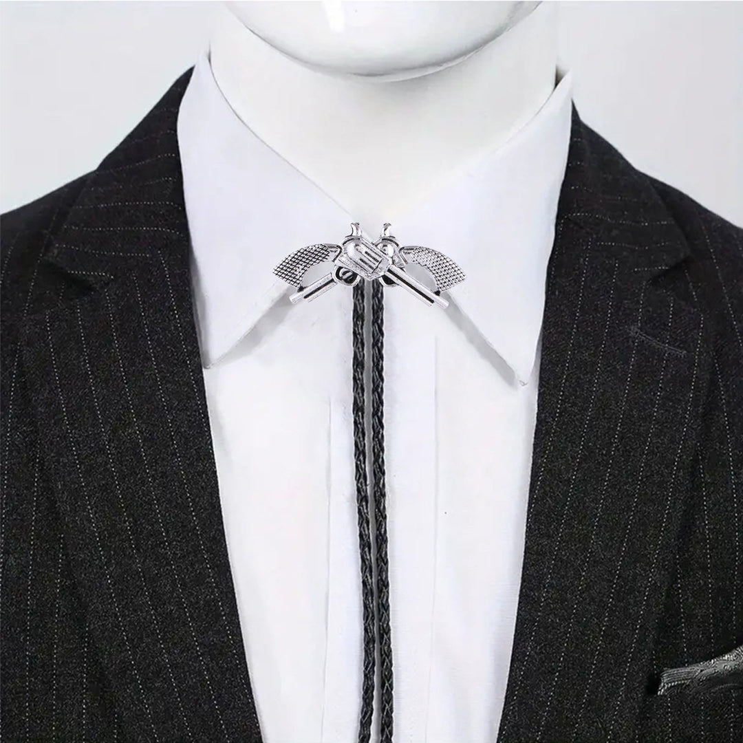Western-Retro-Bolo-Krawatte mit gekreuzter Pistole - image 7