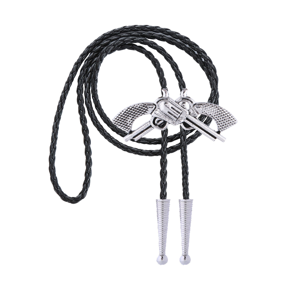 Western-Retro-Bolo-Krawatte mit gekreuzter Pistole - image 10