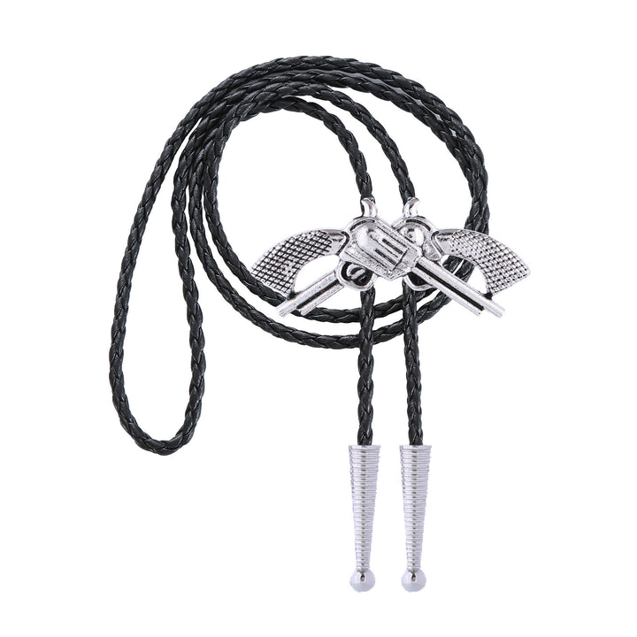 Western-Retro-Bolo-Krawatte mit gekreuzter Pistole - image 10
