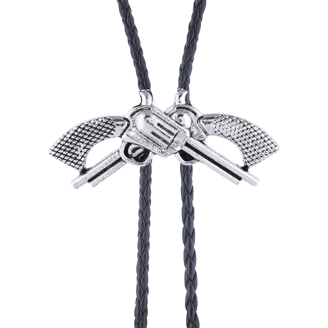 Western-Retro-Bolo-Krawatte mit gekreuzter Pistole - image 8