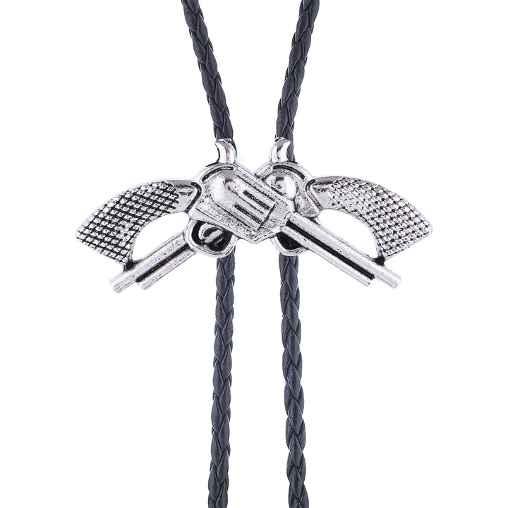 Western-Retro-Bolo-Krawatte mit gekreuzter Pistole - image 8
