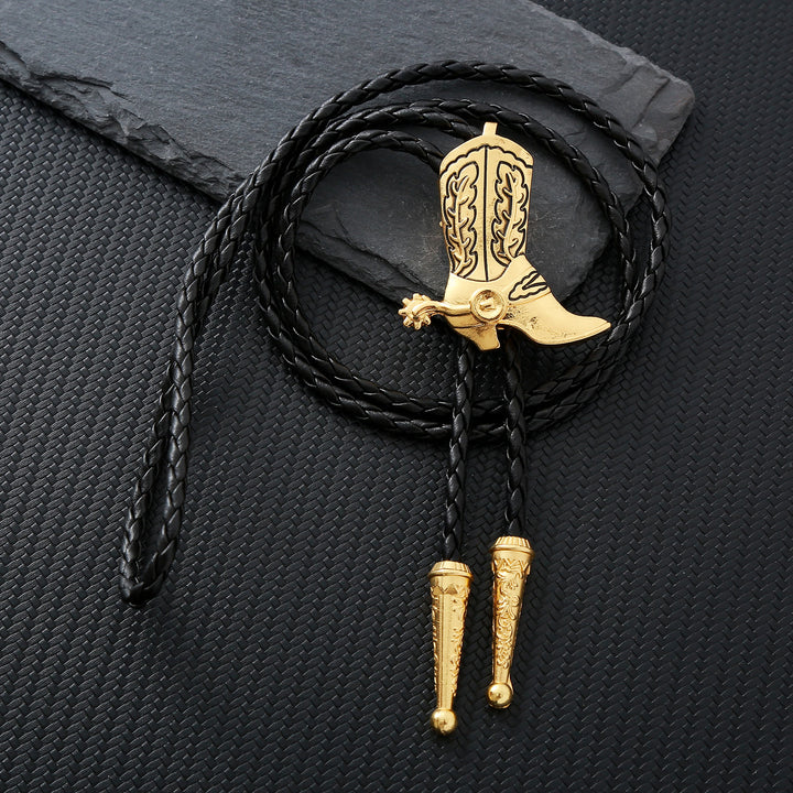 Western Vintage Cowboy Stiefel Bolo Krawatte - Golden - image 0