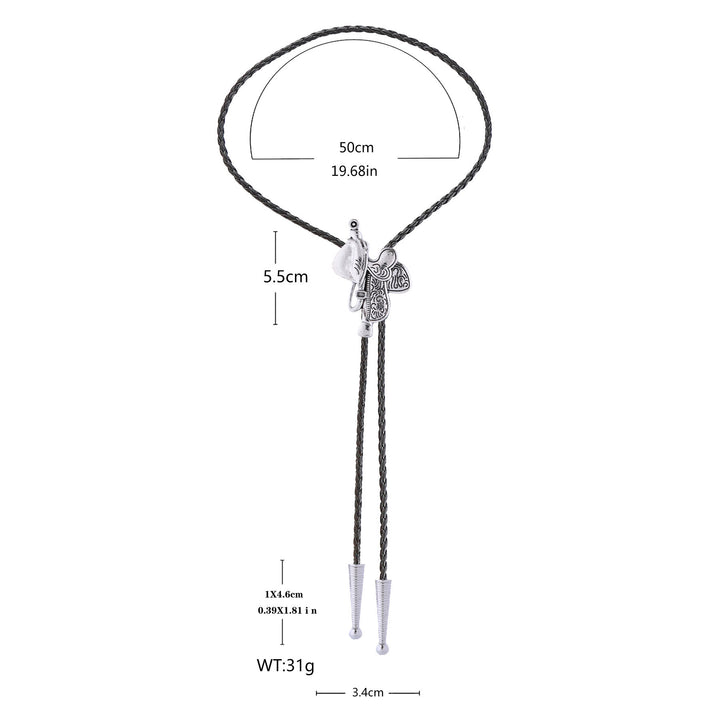 Vintage Pferdesattel Bolo Krawatte  - image 7