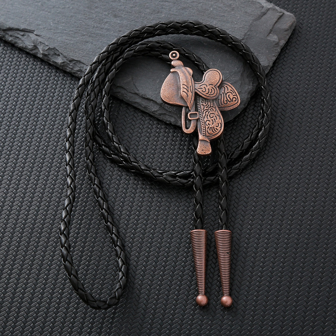 Vintage Pferdesattel Bolo Krawatte  - Bronze - image 2
