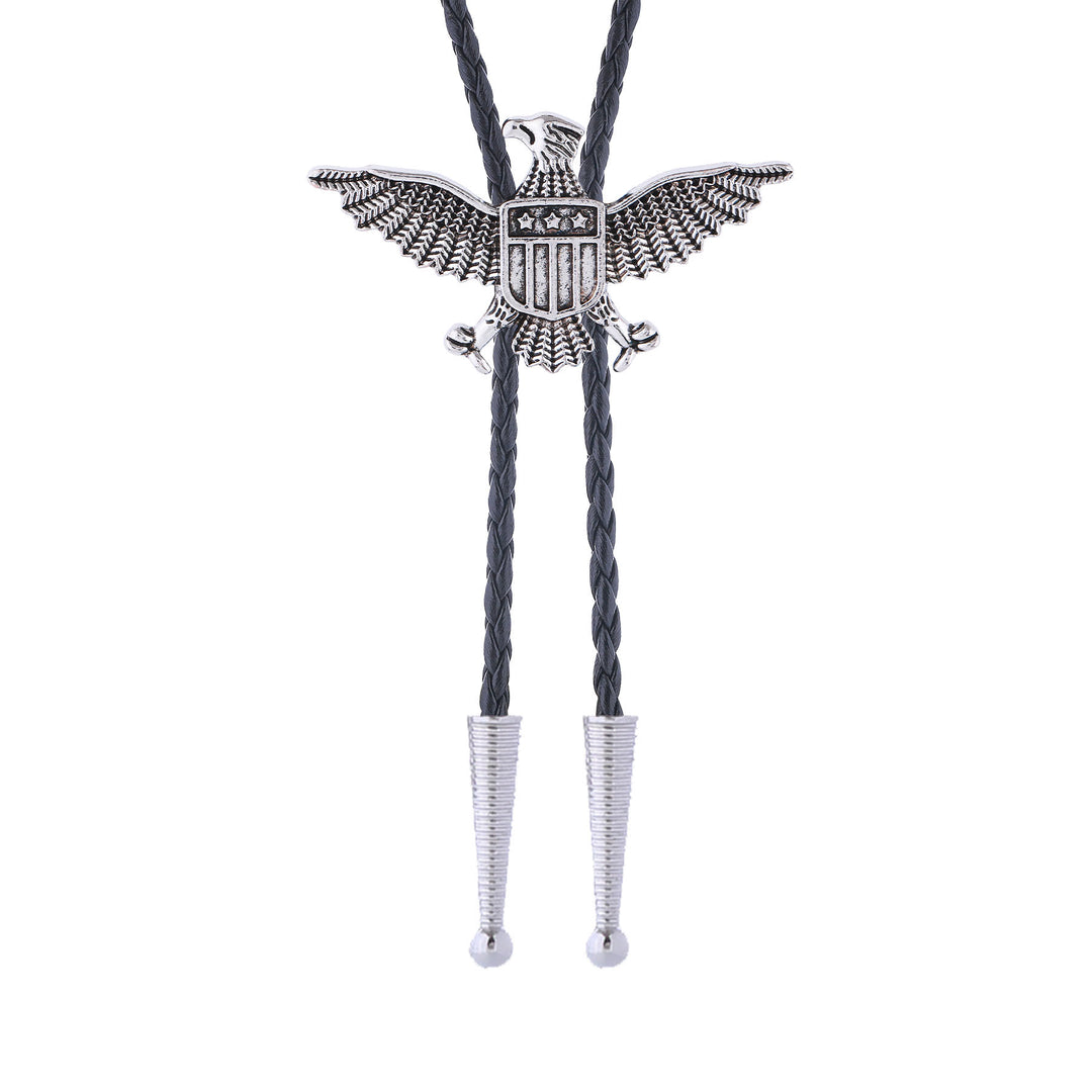 Bolo-Krawatte mit patriotischem Adler-Stern-Schild-Motiv im Western-Stil - image 10