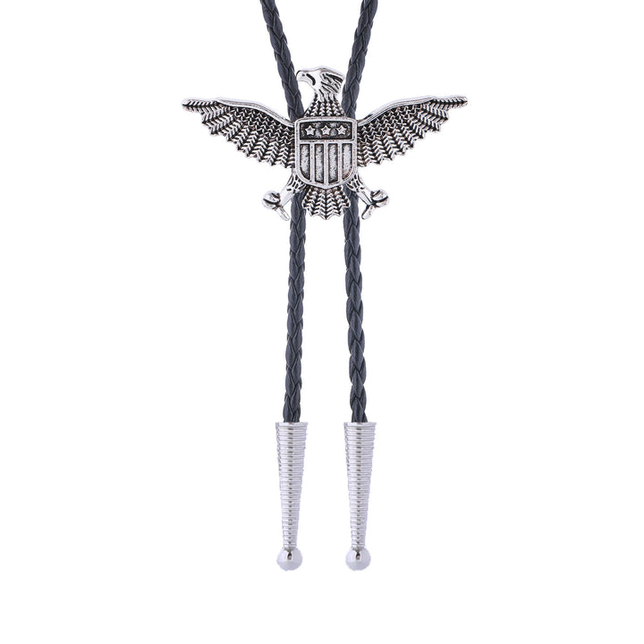 Bolo-Krawatte mit patriotischem Adler-Stern-Schild-Motiv im Western-Stil - image 10