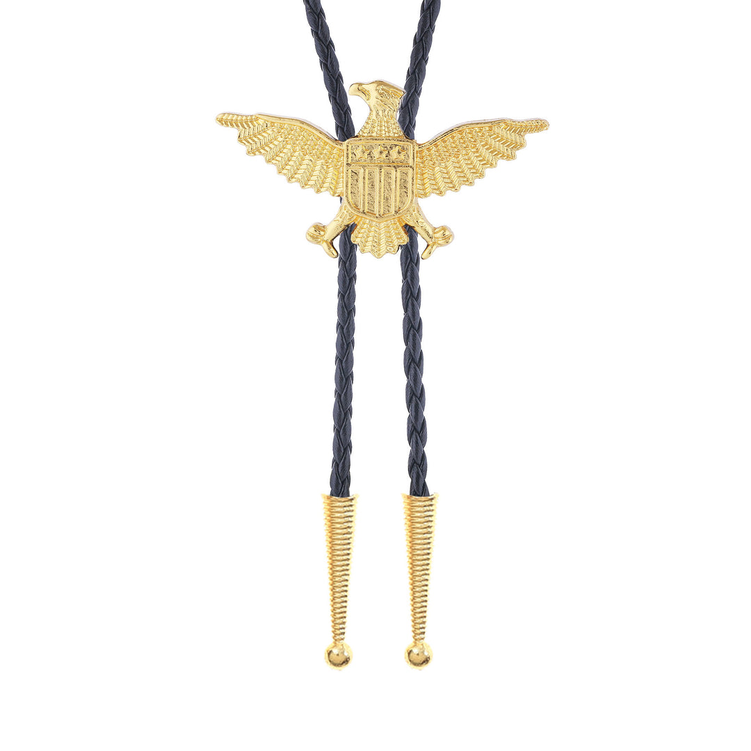 Bolo-Krawatte mit patriotischem Adler-Stern-Schild-Motiv im Western-Stil - image 15