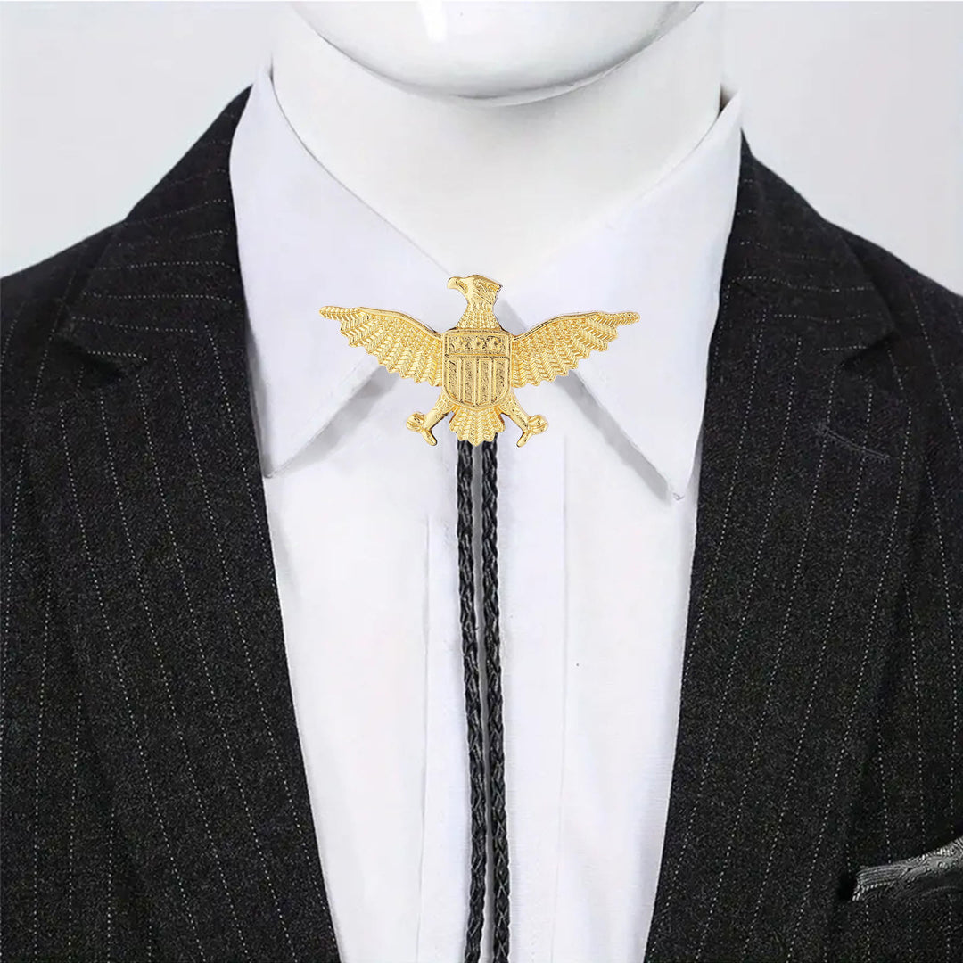 Bolo-Krawatte mit patriotischem Adler-Stern-Schild-Motiv im Western-Stil - image 13