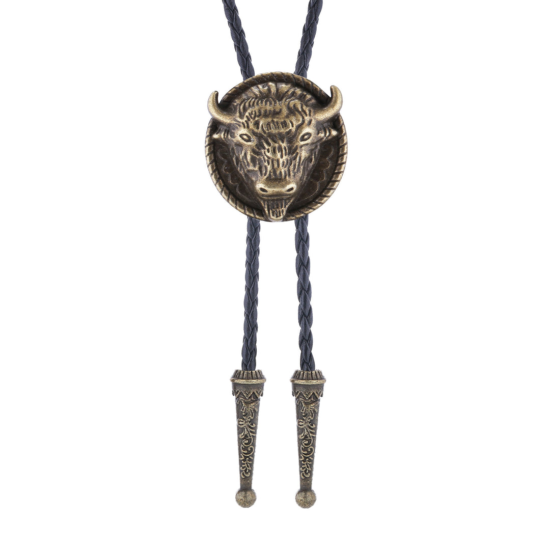Buffalo Head Medaillon Old West Bolo Krawatte - image 3