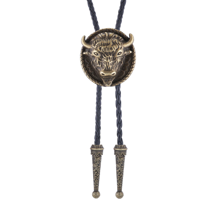 Buffalo Head Medaillon Old West Bolo Krawatte - image 3