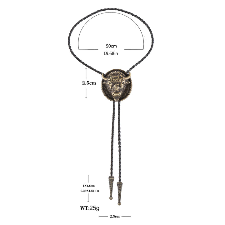 Buffalo Head Medaillon Old West Bolo Krawatte - image 2