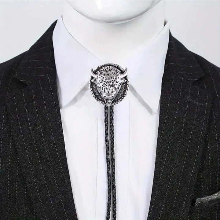 Buffalo Head Medaillon Old West Bolo Krawatte - image 6