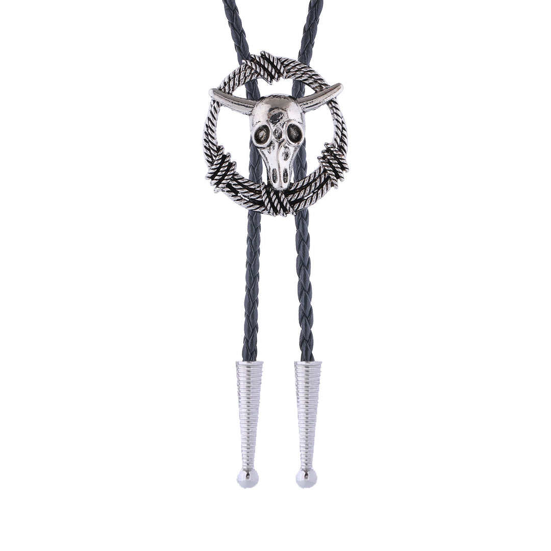 Bolo-Krawatte mit Stierschädel-Motiv - image 3