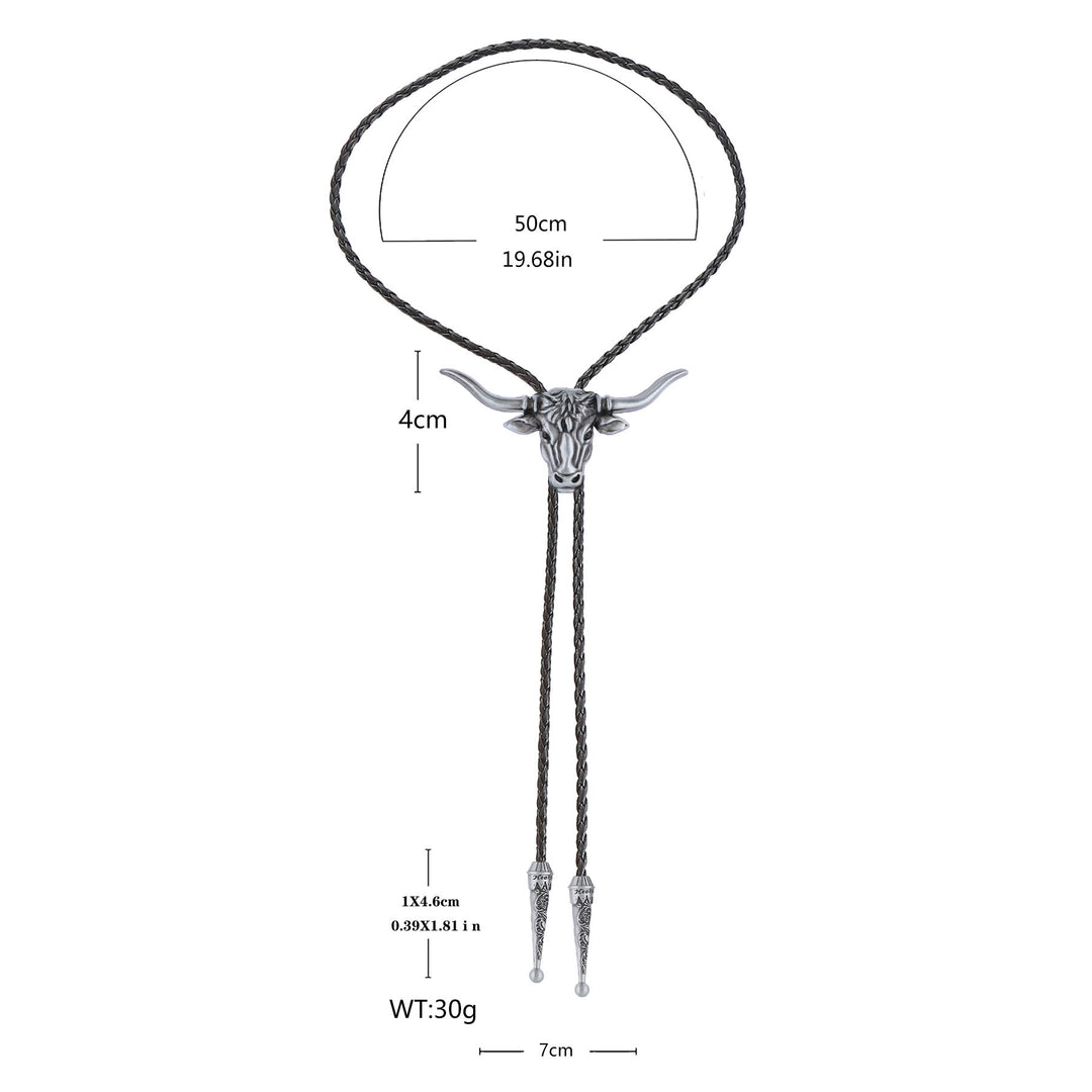 Bolo-Krawatte mit dem Spirit-Motiv des Western Longhorn Bulls - image 3